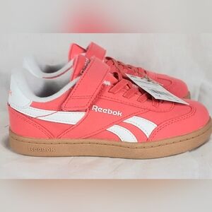 Reebok Smash Edge Little Kids Shoes Size 12 Pink peach White Elastic And Top